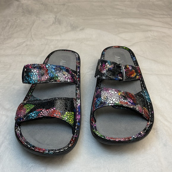 ALEGRIA Karmen Bubblish KAR-137 Multi-Color‎ Slip On Slide Sandal Girls 4 W 5.5 - Picture 4 of 10